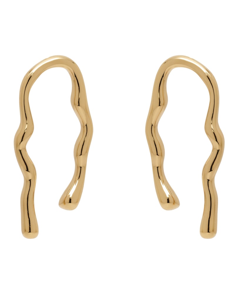 Front of a size one-size-fits-all Alba Floral Earrings in GOLD by Mignonne Gavigan. | dia_product_style_image_id:320143